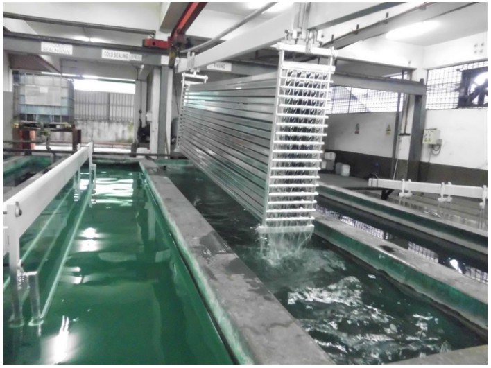 Modern AI-powered anodising facility